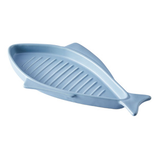 日本进口佐治陶器陶瓷鱼型烤鱼盘可微波炉烘箱明火通用烘焙煎烤用