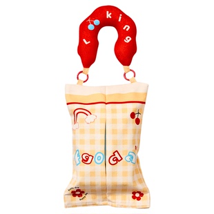 手提纸巾收纳袋汽车纸巾盒车载抽纸盒车内纸巾挂袋装饰用品纸巾包