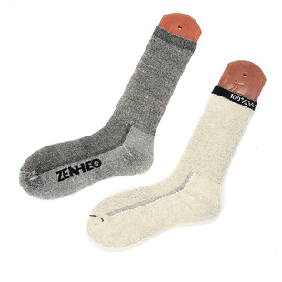 卓赫美利奴加厚羊毛袜男女户外徒步全毛圈中高帮美式复古反织工艺