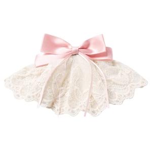 韩国儿童超仙蕾丝裙摆蝴蝶结发夹女童公主头顶夹低马尾弹簧夹发卡