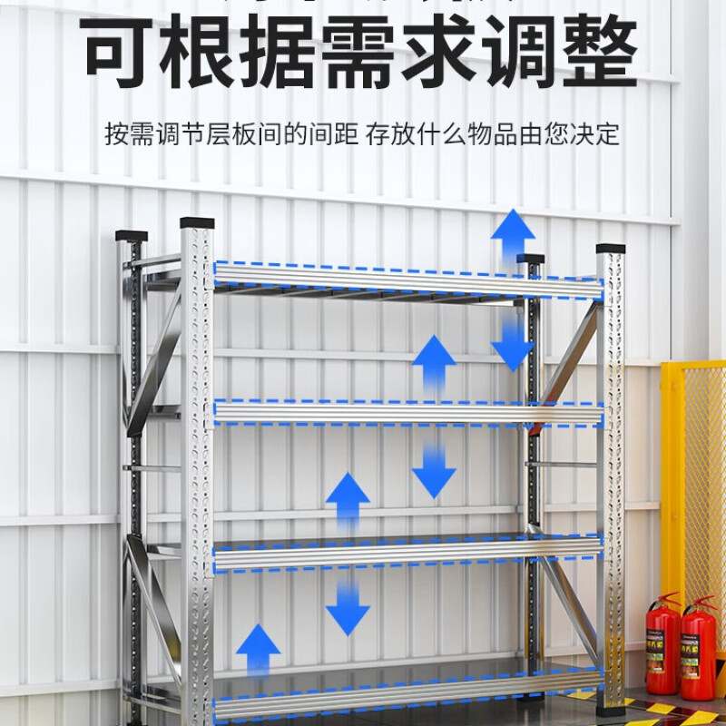 货架304不锈钢仓储201中型可调节置物架仓库房可移动铁架带万向轮