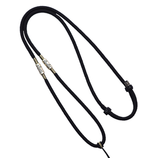 吊坠绳高档挂绳挂坠绳子翡翠银牌无事牌绳子3mm双拉调节玉佩翡翠