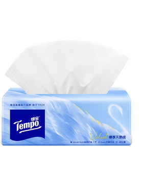 【买2加赠】Tempo得宝Velvet臻享天鹅绒软抽80抽*18包抽纸整箱