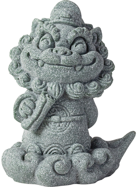 国潮风狮爷祥云大将状元茶宠摆件