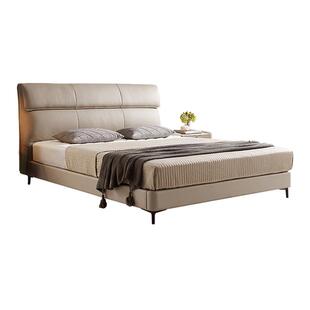 慕思官方旗舰店真皮床现代简约双人大床主卧婚床1.8m