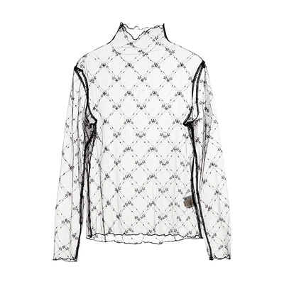 休闲百搭透视蕾丝衫索玛