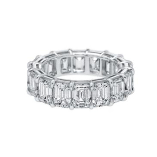 客订做海瑞欧美18K白金满镶嵌D色祖母莫桑石钻戒戒指女温斯顿同款