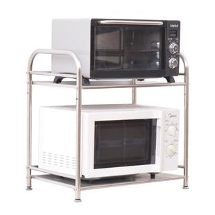 304不锈钢微波炉置物架厨房台面烤箱架子电饭煲架碗盆锅架调料架
