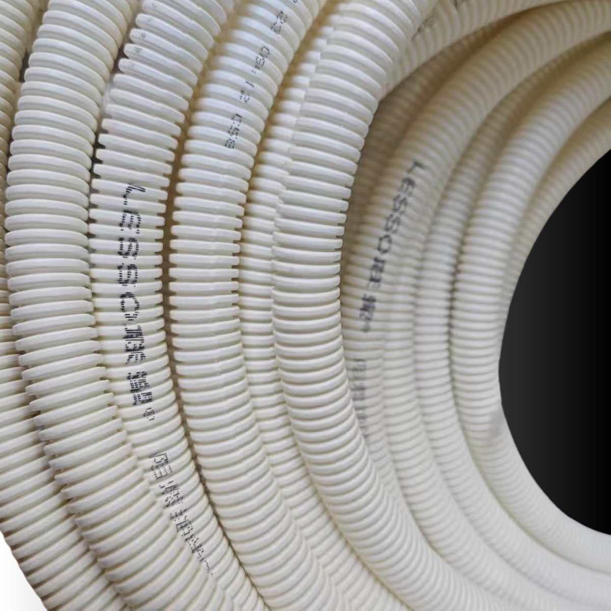 联塑PVC硬质波纹管外径16MM 20 25 32 40 50穿线管阻燃绝缘电线管