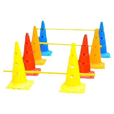 标志杆足球训练器材带孔标志桶