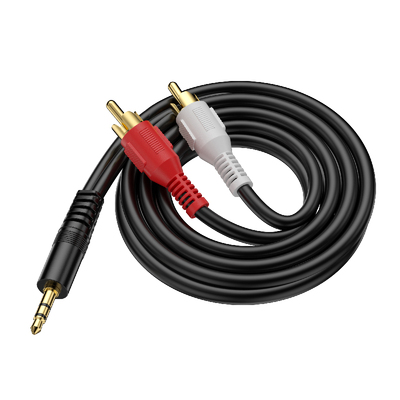 moregax音频线一分二3.5转双莲花