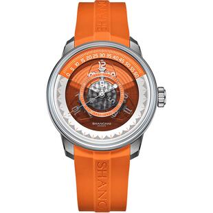 上海手表男款The Bund系列F1赛道联名款魔数夜光计时防水机械腕表