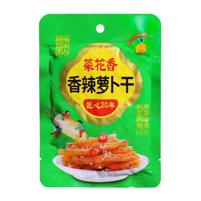 菜花香80g麻辣萝卜干开袋即食