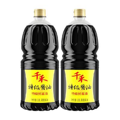 千禾特级鲜生抽酱油1.8L×2瓶