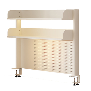 桌面洞洞板置物架书架电脑学习桌台面办公书桌上方多层收纳整理架