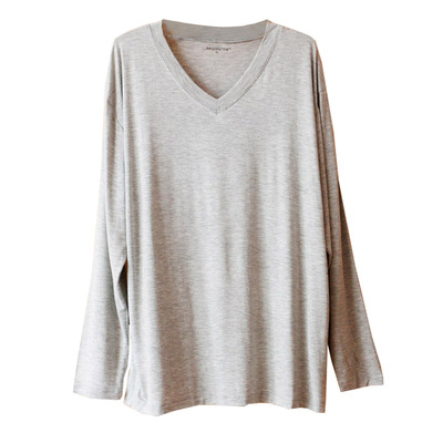 春夏男莫代尔v领圆领运动休闲