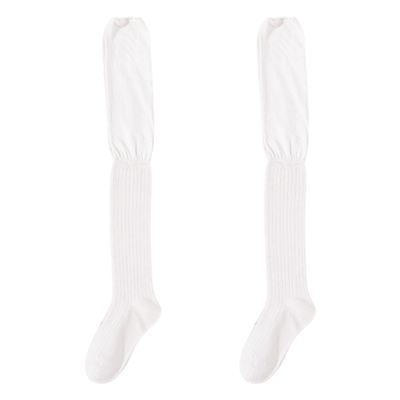 长靴过膝袜子女春秋款美拉德堆堆袜高筒棉质春天小腿袜灰色长筒袜