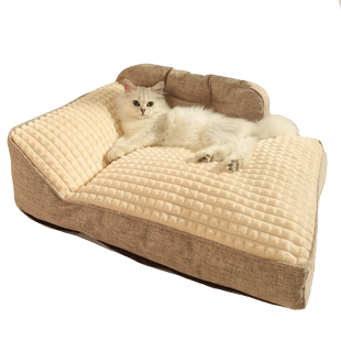 猫窝冬加厚保暖猫咪睡窝可拆洗冬季猫床狗窝寒冬半封闭猫沙发垫