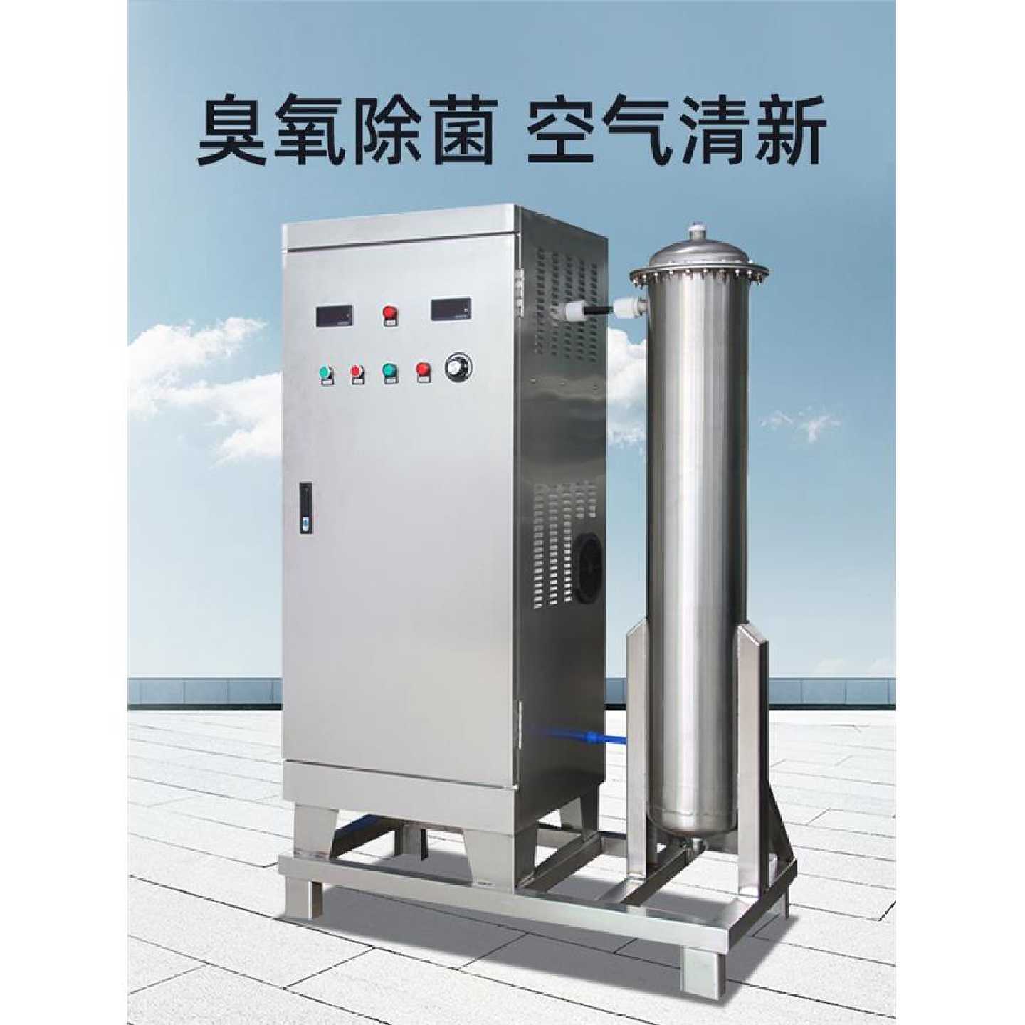 定制臭氧发生器杀菌消毒机氧气源高浓度泳池水产养殖桶装水处理空