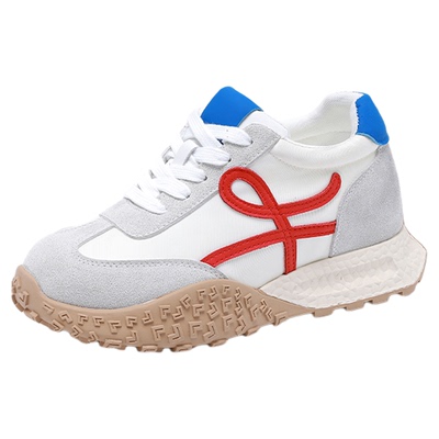 厚底7CM德训鞋女鞋2025秋冬新款保暖增高真皮阿甘鞋轻便软底休闲