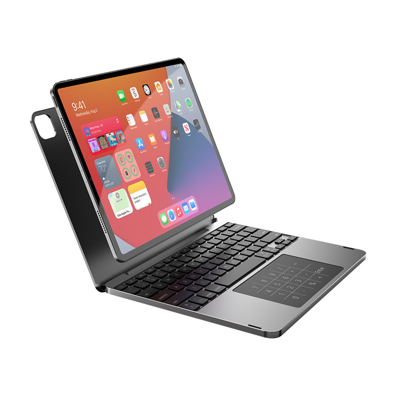 qoob全铝合金蓝牙磁吸妙控键盘平替保护套适用苹果平板电脑iPadPro10.9/11/12.9/13英寸iPadAir