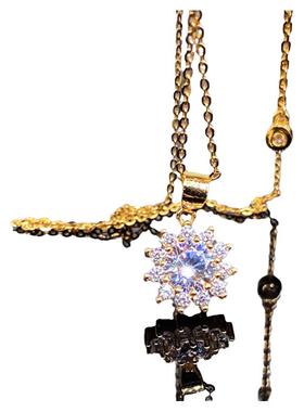 莫桑石时尚项链克拉单吊坠