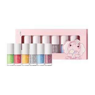 红色小象儿童指甲油套装宝宝专用水性可剥健康无味可撕拉免烤