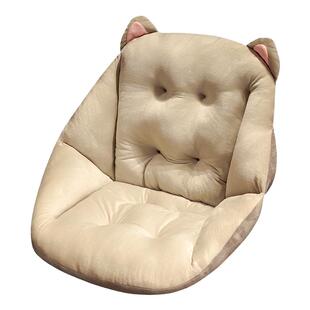 冬季坐垫学生宿舍靠背一体式办公室考研久坐靠背垫座椅子毛绒屁垫