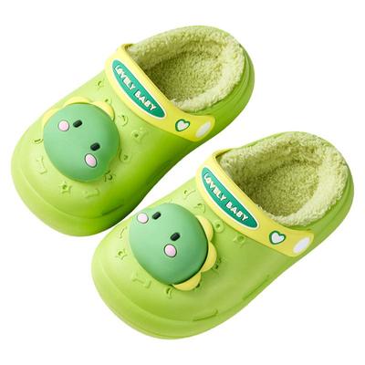 恐龙儿童棉拖鞋男童冬季室内防水男孩1一2岁宝宝拖鞋家居2025秋冬