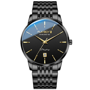 黑武士花花公子手表简约男士机械表男款2026新款高级商务防水腕表