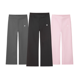 水孩儿儿童长裤2025秋冬新品男童休闲裤女童加绒打底裤喇叭阔腿裤