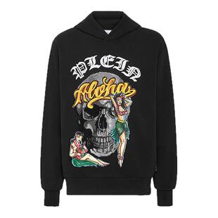 PHILIPP PLEIN 男士Hawaii系列骷髅与女郎连帽卫衣