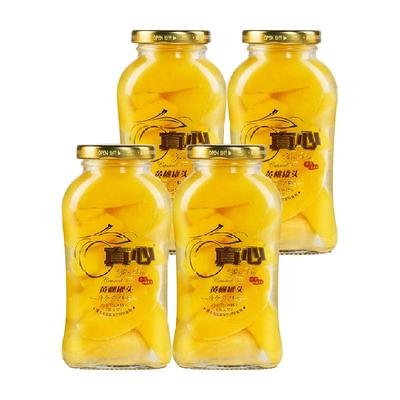 真心即食新鲜水果罐头248g×4罐