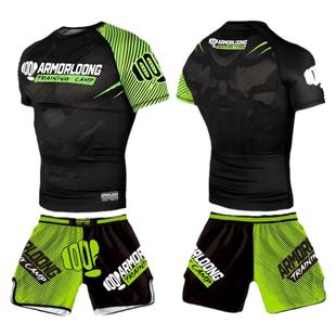 UFCT恤短袖上衣格斗柔术MMA儿童定制训练散打比赛短裤拳击服定做