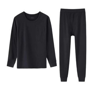 雅鹿保暖内衣男款加绒加厚德绒发热贴身打底秋衣秋裤套装男士冬季