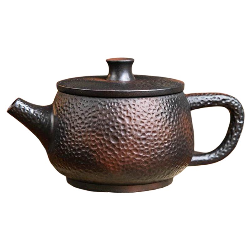 紫陶锤纹凤鸣手工功夫茶壶