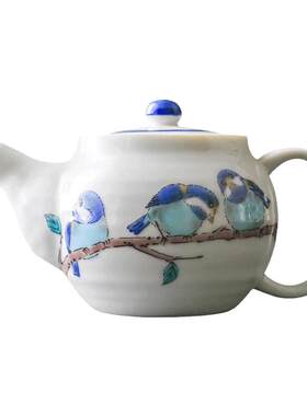 小鹿田烧手绘陶瓷日本茶具茶壶