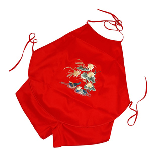 苏州刺绣肚兜女士成人丝绸吊带中国风红色内衣本命年真丝古风内搭