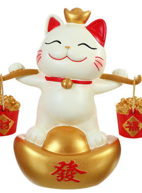 高档招财猫入户玄关客厅摆件