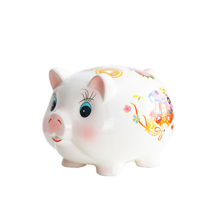 儿童存钱罐创意简约大人用家用不可取储蓄罐只进不出可爱女生小猪