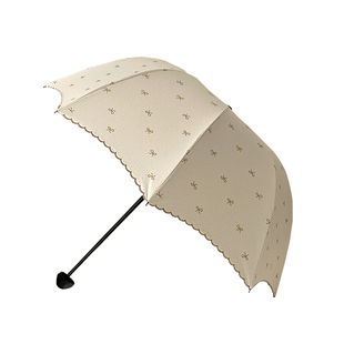 帽子一样的伞！深拱形阿波罗晴雨两用雨伞刺绣防晒防紫外线太阳伞