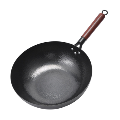 章丘手工老式铁锅家用炒菜锅不粘锅无涂层电磁炉燃气适用平底大勺