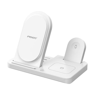 品胜新款三合一无线充电折叠支架适用iPhone17promax苹果16手机iWatchs11手表airpod耳机通用无线充底座支架