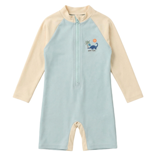 男童泳衣儿童夏季游泳衣小童可爱恐龙连体长袖防晒泳装2026夏新款