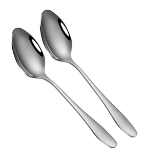 8支套装大号不锈钢搅拌网红勺子长柄家用创意可爱吃饭小汤勺调羹