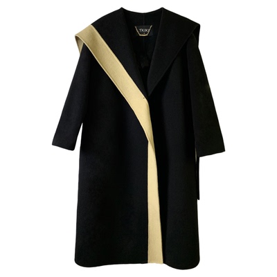 【TKIKI】高阶质感 骆驼绒苏力羊毛双面呢拼色大衣女奢牌气质外套