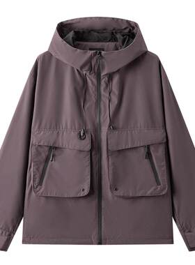 【三防】gxg.jeans男装 工装多口袋休闲连帽夹克外套男士25春新品