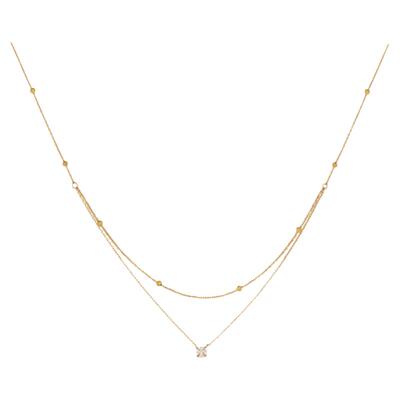 精致双层设计师款双层项链