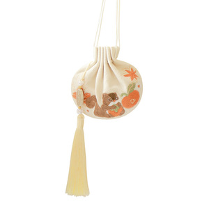 国风香囊刺绣古风祈福香包仿手绣荷包禅意棉麻香袋流苏荷包小礼物