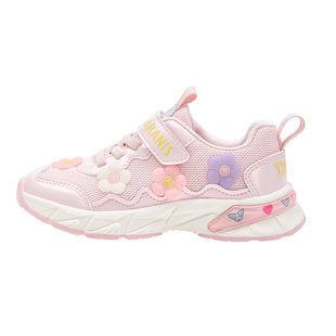 泰兰尼斯童鞋儿童运动鞋春季新款女童跑步鞋甜心防滑耐磨儿童鞋子